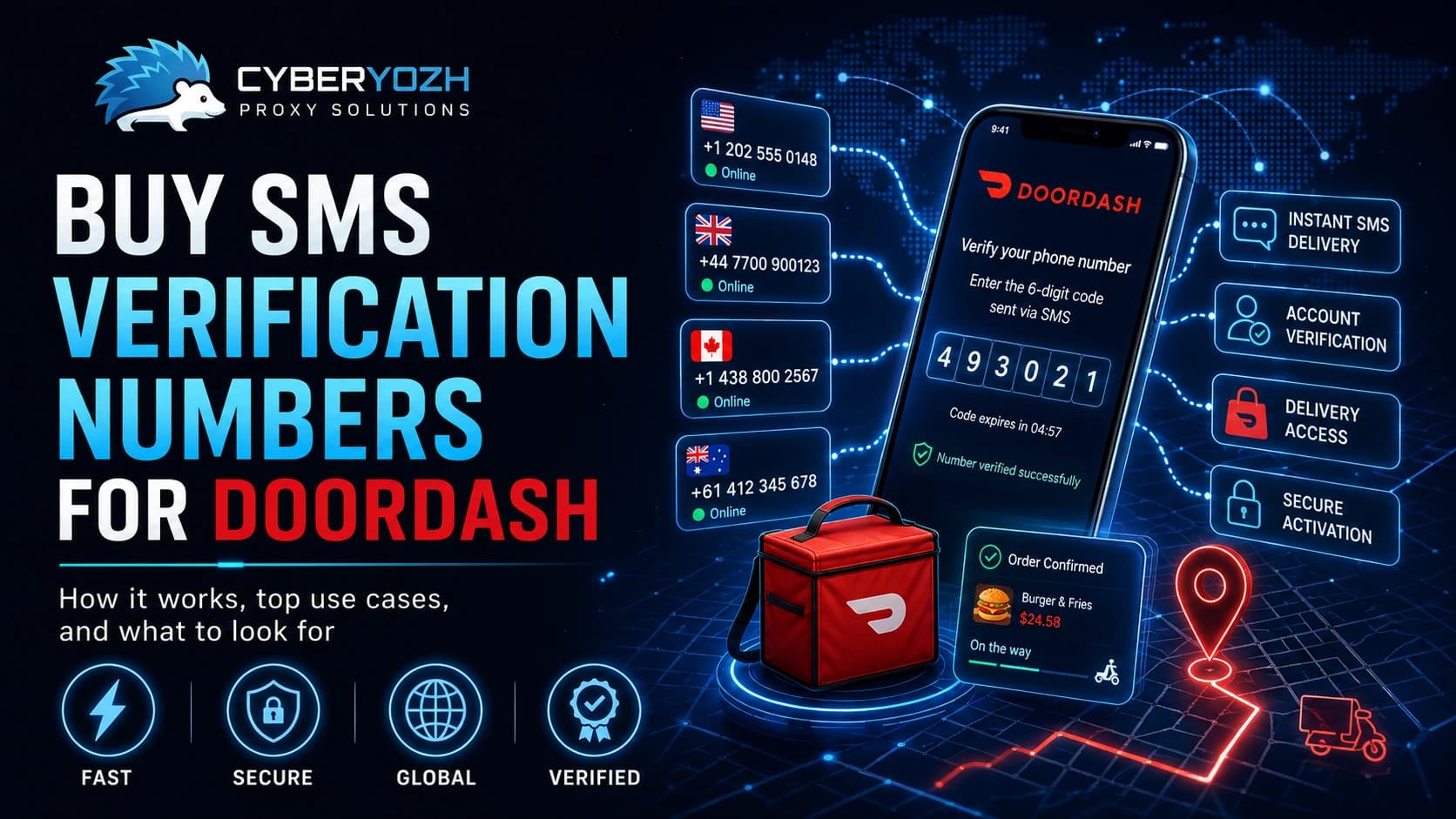 购买 DoorDash 短信验证号码