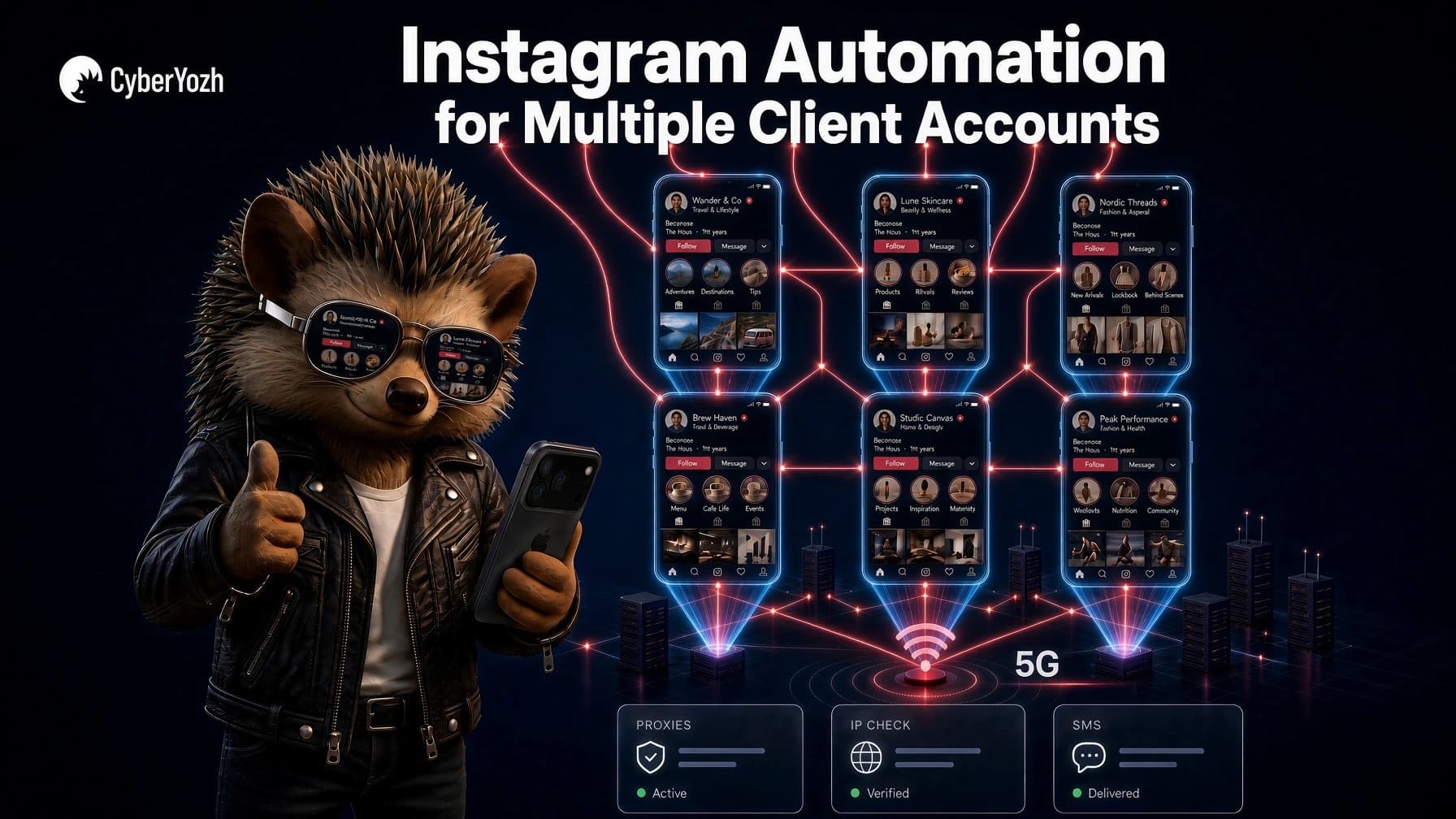 Автоматизация Instagram для аккаунтов нескольких клиентов