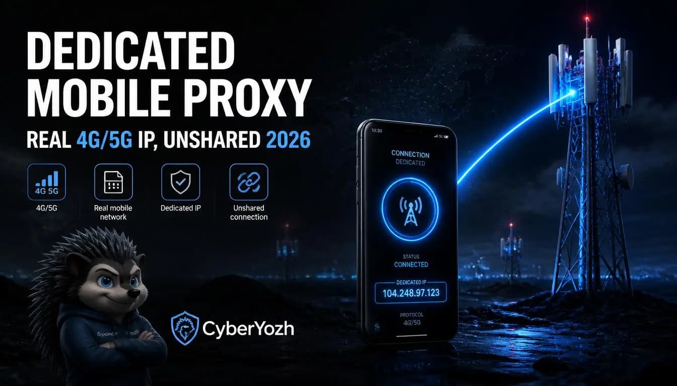 Proxy Móvil Dedicado: IP 4G/5G Real, No Compartido 2026