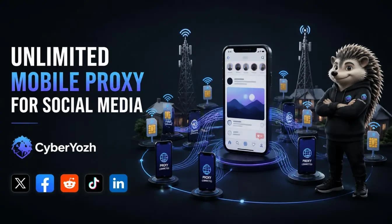Безлимитные мобильные прокси для социальных сетей: Twitter, Facebook, TikTok