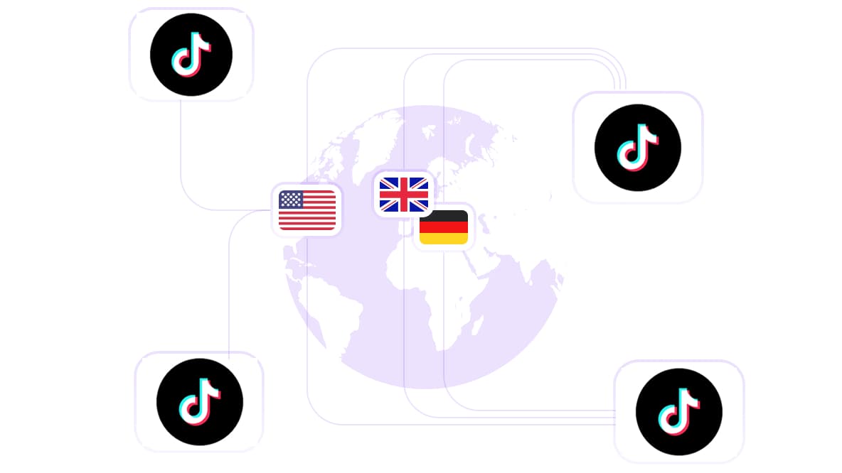 Access regional TikTok content across 100+ countries
