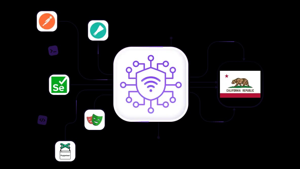Scrape local platforms with a California proxy