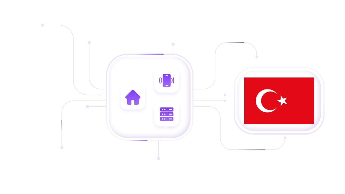 IPs residenciais e móveis genuínos da Turquia