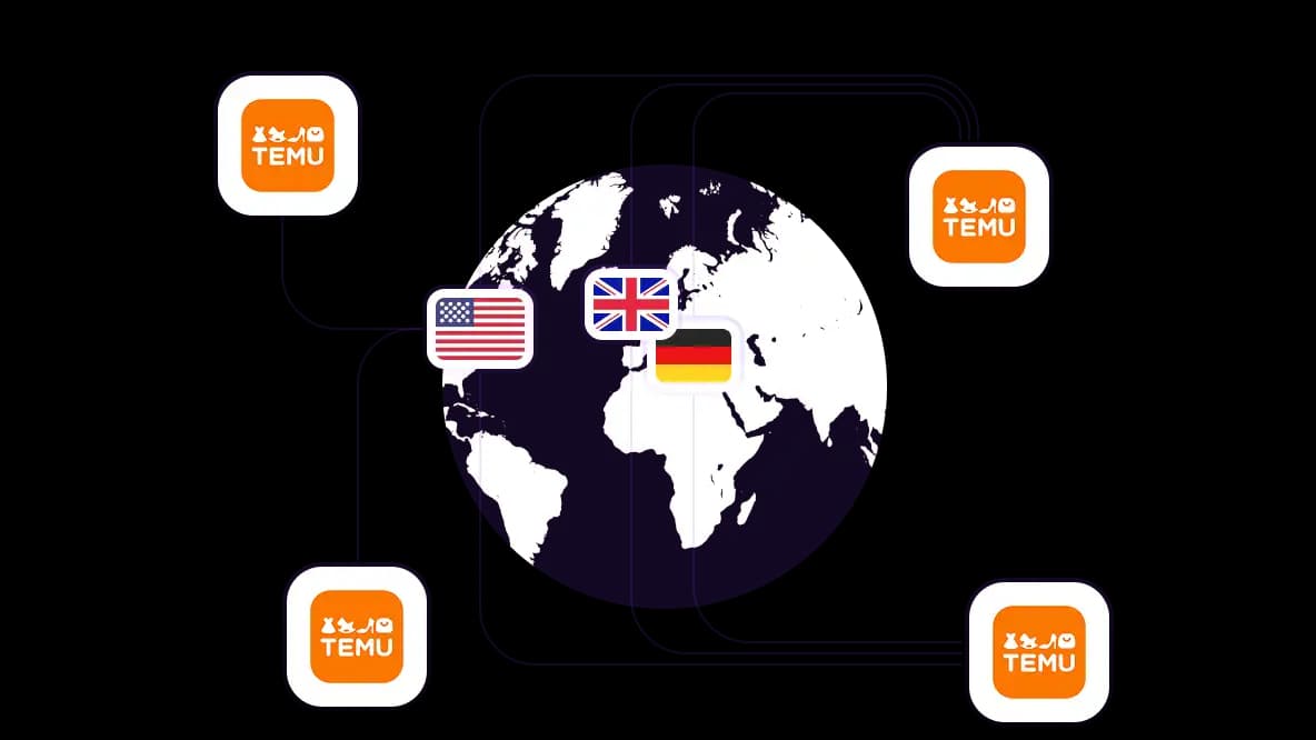 Acesse a Temu de mais de 195 países